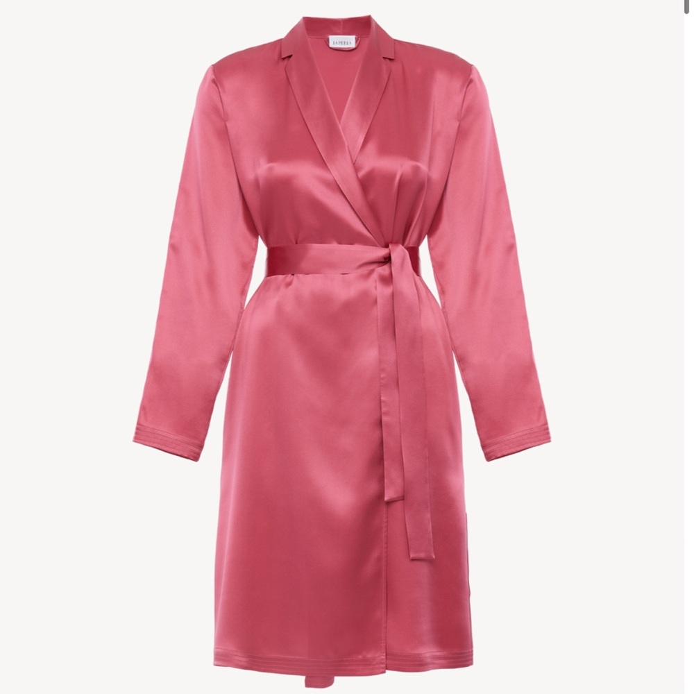 NWT! La Perla Pink Silk Robe size S